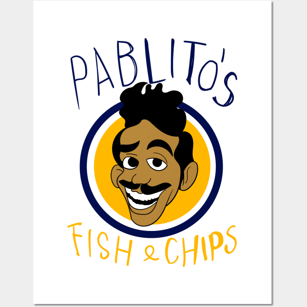 Pablito's Fish and Chips v2 Wall Art by Meta Cortex